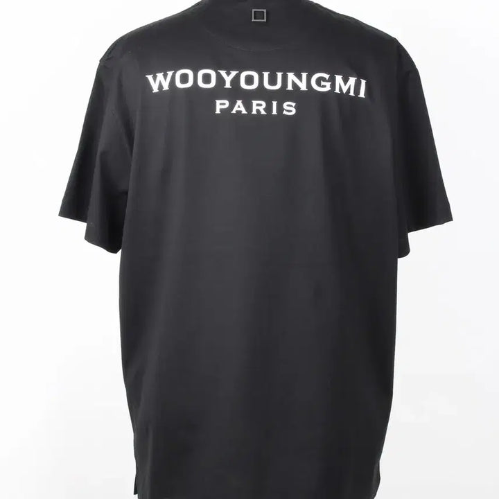 [BUNJANG] Wooyoungmi Cotton Back Logo T-Shirt Black / 우영미 코튼 백로고 반팔 티셔츠 블랙 46(95)