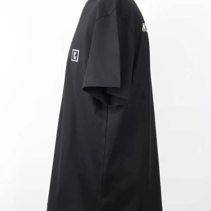 [BUNJANG] Wooyoungmi Cotton Back Logo T-Shirt Black / 우영미 코튼 백로고 반팔 티셔츠 블랙 46(95)