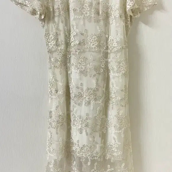 [BUNJANG] COS HM Lace Embroidered See-Through Long Dress / 코스 hm 레이스 자수 시스루 롱원피스