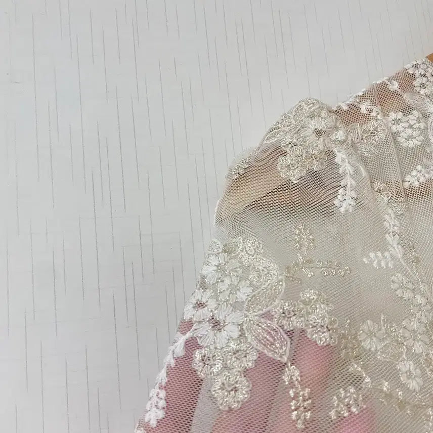 [BUNJANG] COS HM Lace Embroidered See-Through Long Dress / 코스 hm 레이스 자수 시스루 롱원피스