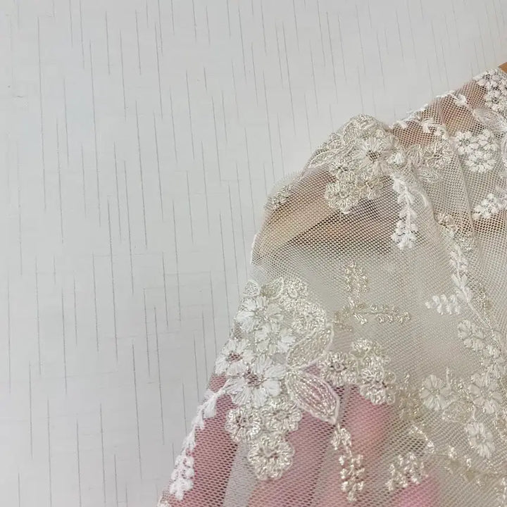 [BUNJANG] COS HM Lace Embroidered See-Through Long Dress / 코스 hm 레이스 자수 시스루 롱원피스