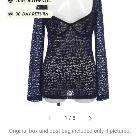 [BUNJANG] Chanel 21/22 Cruise Collection Floral Lace Long Sleeve Top / 샤넬 21/22 크루즈 컬렉션 플로럴 레이스 롱 슬리브 탑