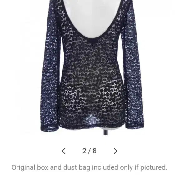 [BUNJANG] Chanel 21/22 Cruise Collection Floral Lace Long Sleeve Top / 샤넬 21/22 크루즈 컬렉션 플로럴 레이스 롱 슬리브 탑