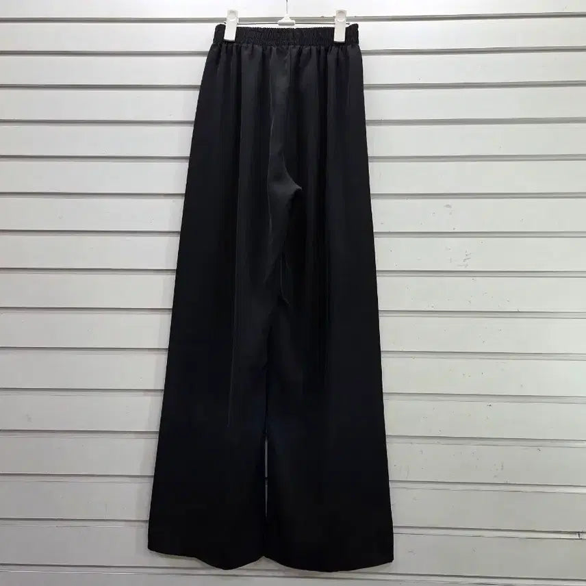 [BUNJANG] Black Summer Wide Banding Slacks - Size 55 / 블랙 여름 와이드 슬랙스 밴딩바지 55/보물찾기천사