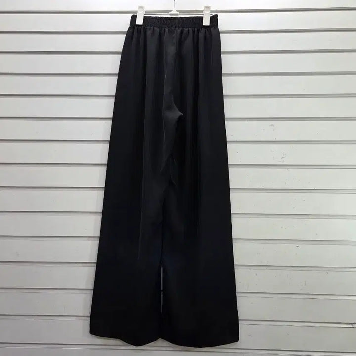 [BUNJANG] Black Summer Wide Banding Slacks - Size 55 / 블랙 여름 와이드 슬랙스 밴딩바지 55/보물찾기천사