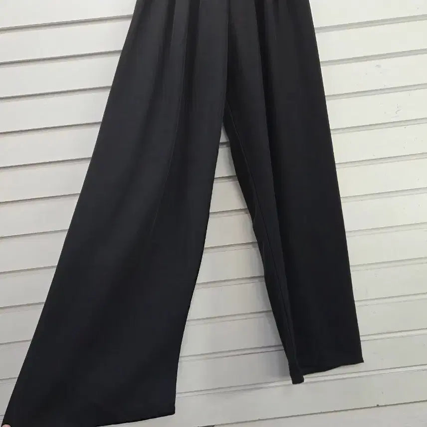 [BUNJANG] Black Summer Wide Banding Slacks - Size 55 / 블랙 여름 와이드 슬랙스 밴딩바지 55/보물찾기천사