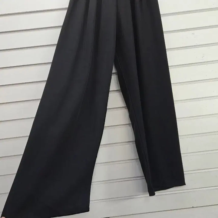 [BUNJANG] Black Summer Wide Banding Slacks - Size 55 / 블랙 여름 와이드 슬랙스 밴딩바지 55/보물찾기천사