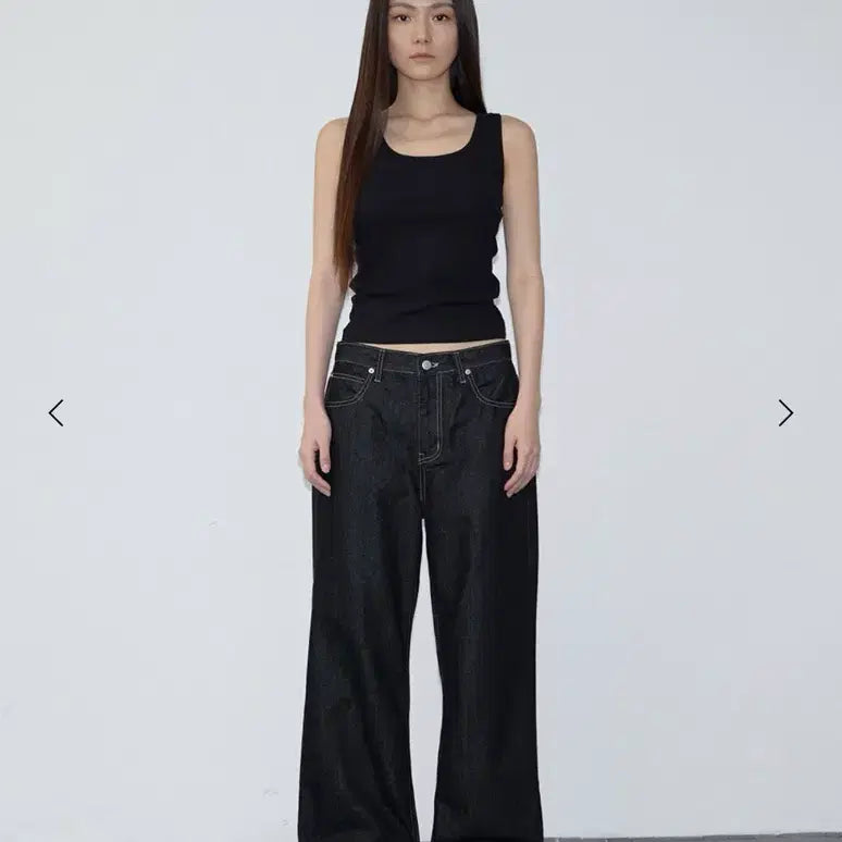 [BUNJANG] Inegi Western Raw Wide Denim Pants (Indigo) / 이네기 Western Raw Wide Denim Pants(indigo)