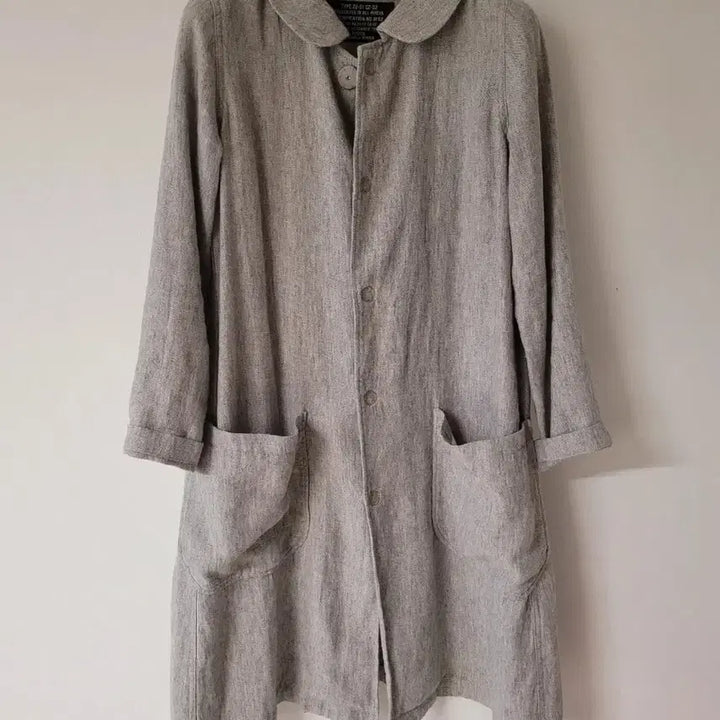 [BUNJANG] Cabandjuka Linen Coat M / 일본) 카반드주카 윙카라 린넨 코트 M