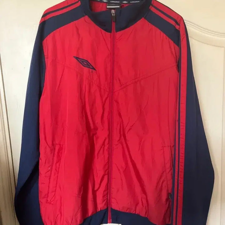 [BUNJANG] Umbro Red/Navy Track Top / 엄브로 레드/네이비 트랙탑