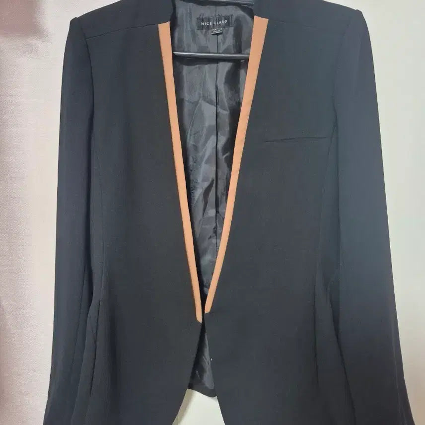 [BUNJANG] Niceclub Black Color Block Jacket / 나이스클럽 블랙배색 자켓