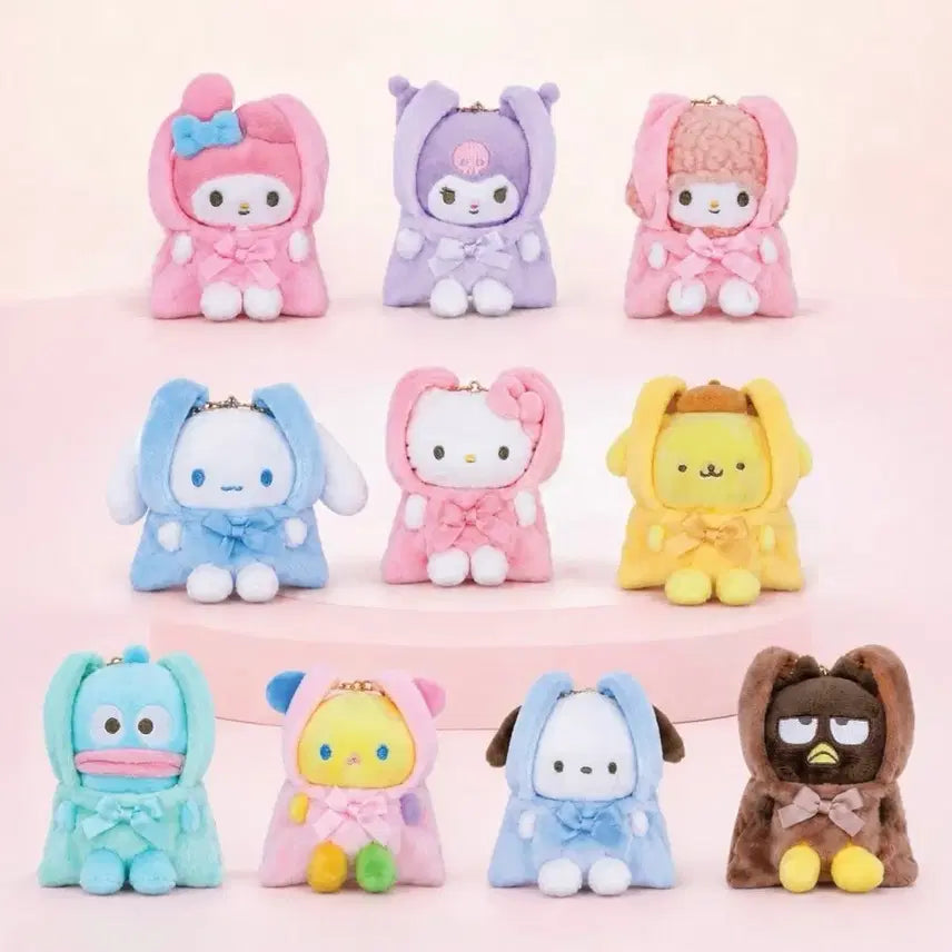 [BUNJANG] Sanrio Overseas Version Shopping Cart Mascot Plush Keychain / (예약) 산리오 해외판 장바구니 가방 마스코트 누이 인형 키링