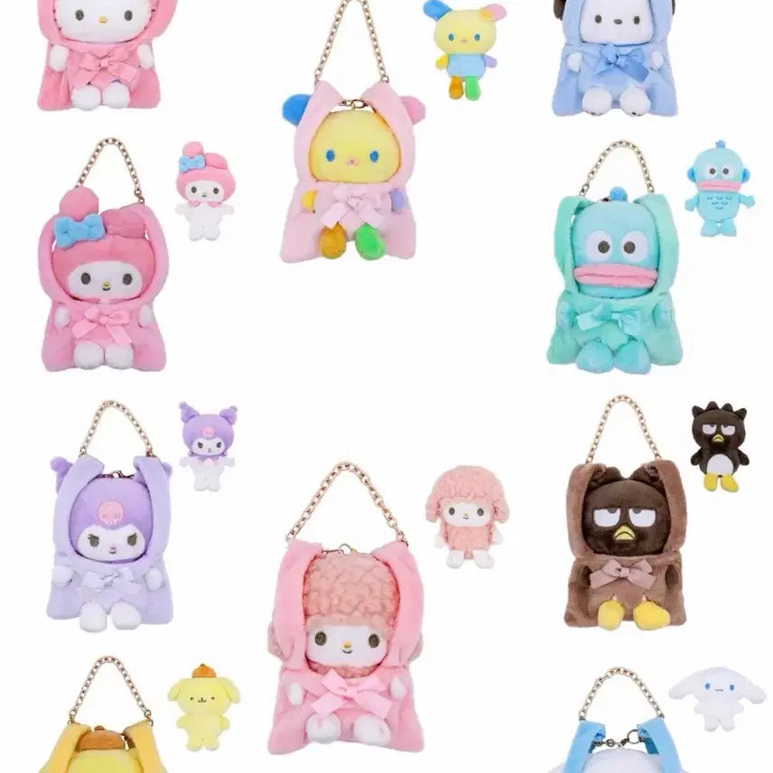 [BUNJANG] Sanrio Overseas Version Shopping Cart Mascot Plush Keychain / (예약) 산리오 해외판 장바구니 가방 마스코트 누이 인형 키링