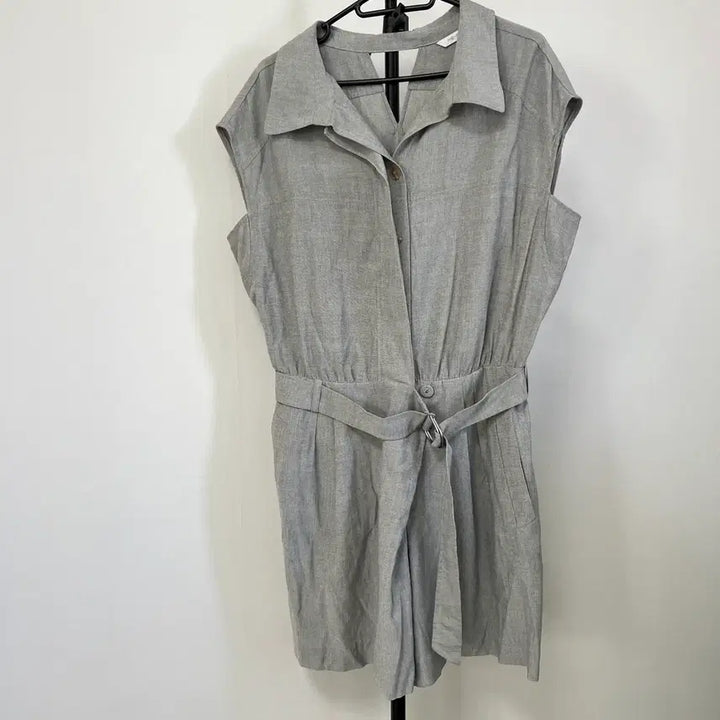 [BUNJANG] Gray Linen Dress / 그레이 린넨 원피스