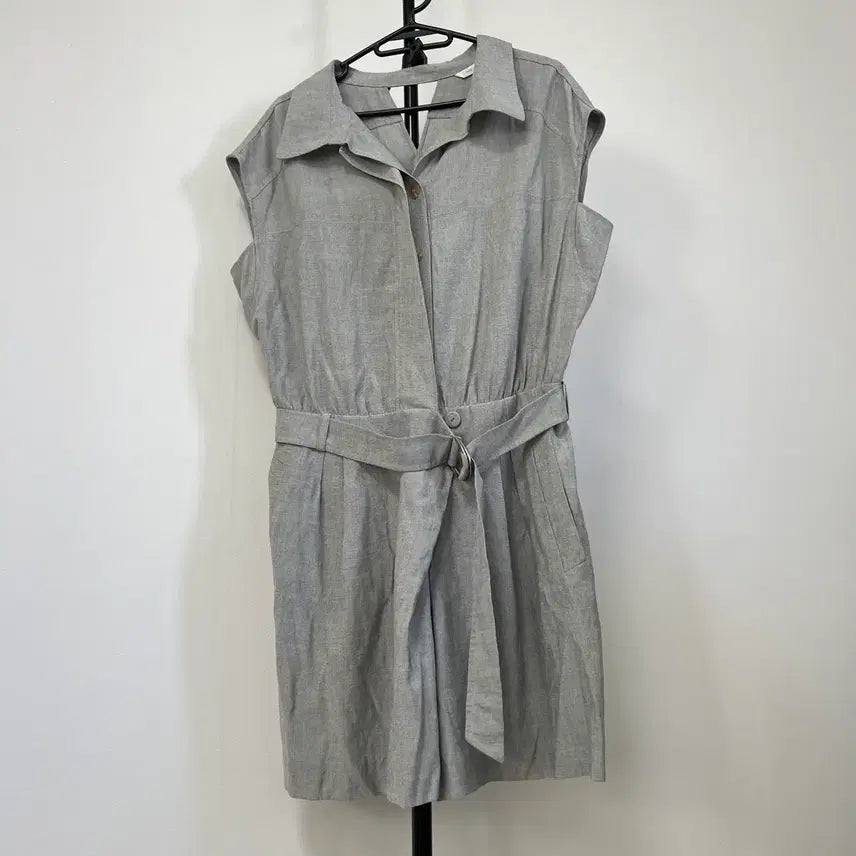 [BUNJANG] Gray Linen Dress / 그레이 린넨 원피스