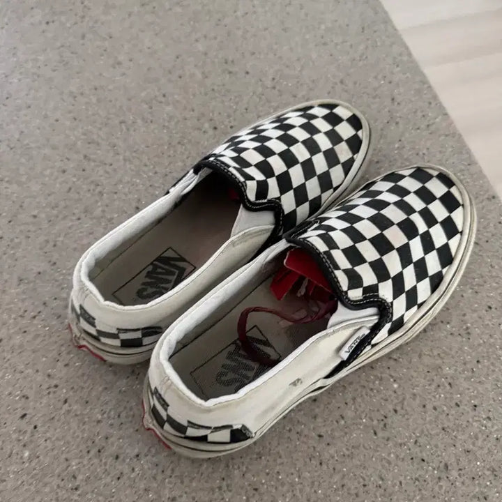 [BUNJANG] Vans Checkerboard Slip-On Shoes Size 220 / 반스 체커보드 슬립온 신발 220