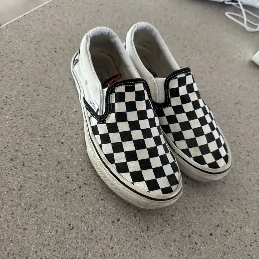 [BUNJANG] Vans Checkerboard Slip-On Shoes Size 220 / 반스 체커보드 슬립온 신발 220
