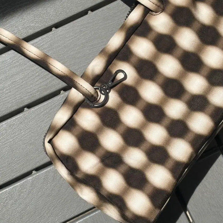 [BUNJANG] BAKU Gingham Brown Boller Bag Tote Bag / 바쿠 볼러백 깅엄 브라운