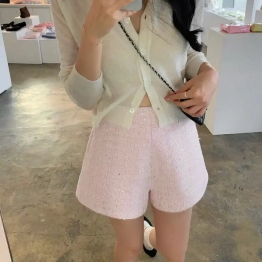 [BUNJANG] Verni Market Pink Tweed Pants S / [새상품]베르니마켓 핑크트위트팬츠 S . 릴리코츠 온트마켓