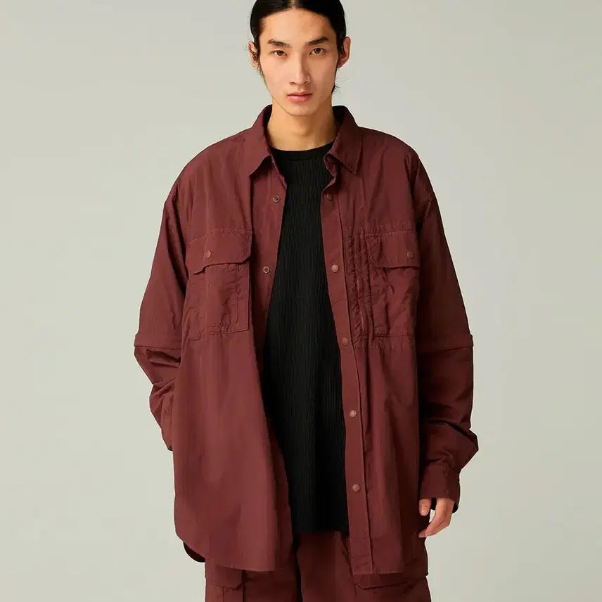 [BUNJANG] Snow Peak 2-Way Convertible Nylon Blend Shirt (M) / 스노우피크 2way 셔츠 M