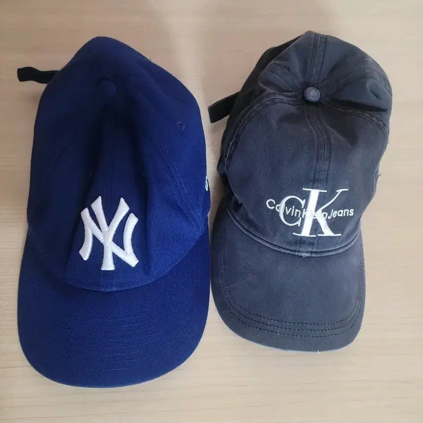 [BUNJANG] New Era x MLB x Calvin Klein Jeans Cap / 뉴에라 MLB 캘빈클라인진스 모자 캡 네이비 블루 블랙 빈티지 여성 옷