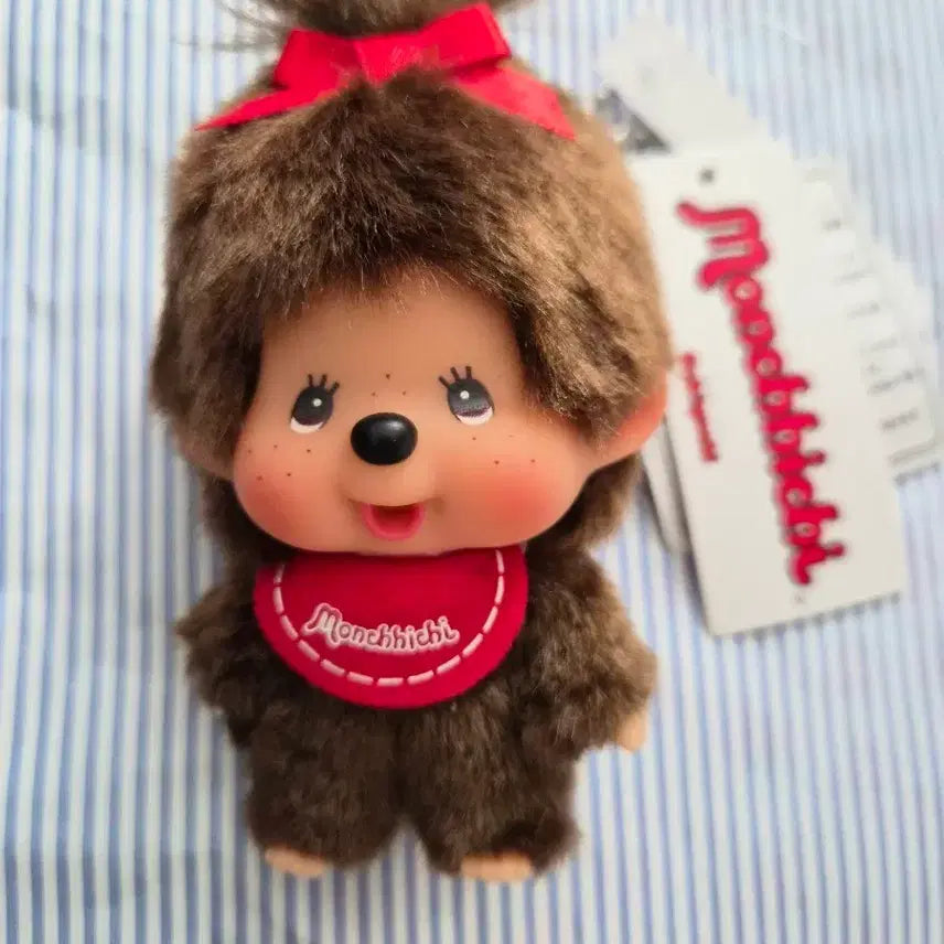 [BUNJANG] Monchhichi Girl Big Head Keychain / 몬치치 여아 대두 키링