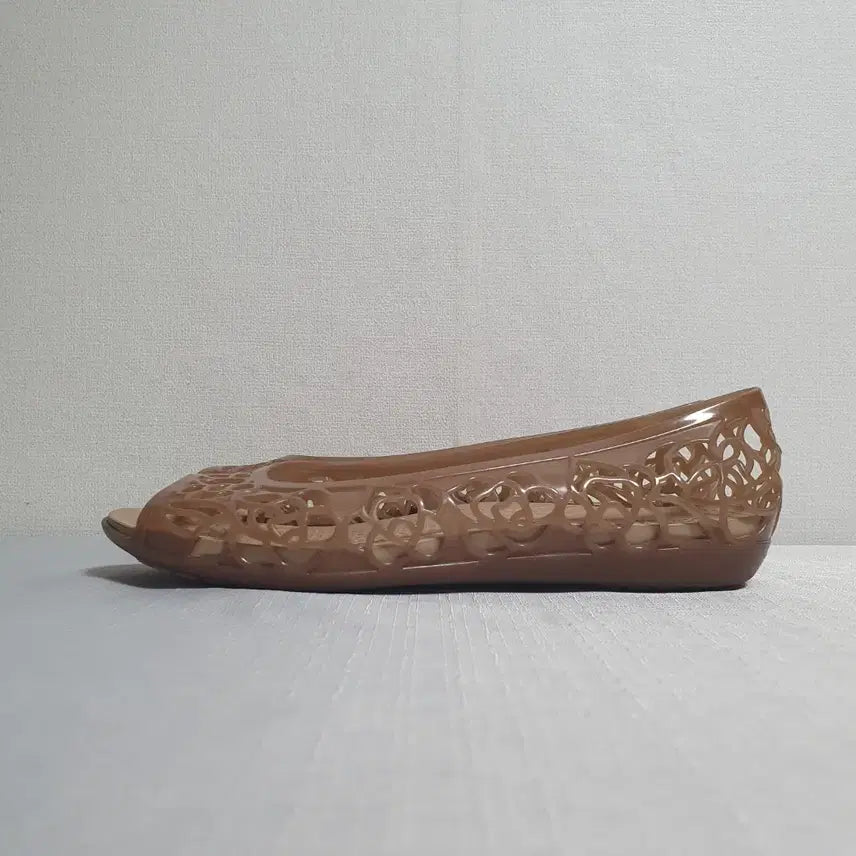 [BUNJANG] Crocs Isabella Jelly Flat Sandals Bronze Gold W6 / 230mm 크록스 이사벨라 젤리 플랫 브론즈 골드 W6