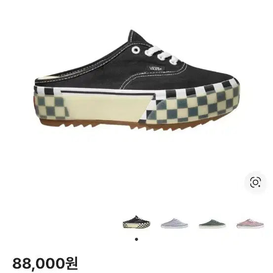 [BUNJANG] Vans Authentic Mule Check Black Canvas / 반스 어센틱 뮬 체크 블랙 캔버스