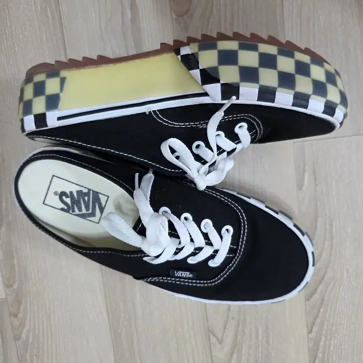 [BUNJANG] Vans Authentic Mule Check Black Canvas / 반스 어센틱 뮬 체크 블랙 캔버스