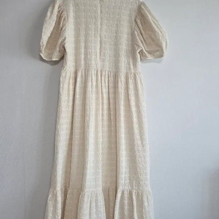 [BUNJANG] Ivory Punching Lace Long Dress / 아이보리 펀칭 레이스 롱 원피스