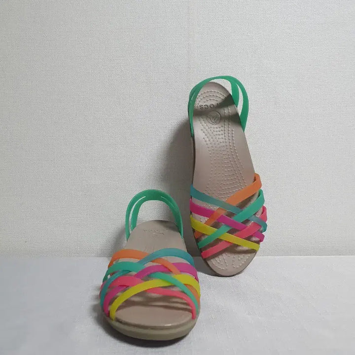 [BUNJANG] Crocs Mini Wedge Sandals Multi W5 / 220mm 크록스 후라체 미니 웨지 샌들 멀티 W5
