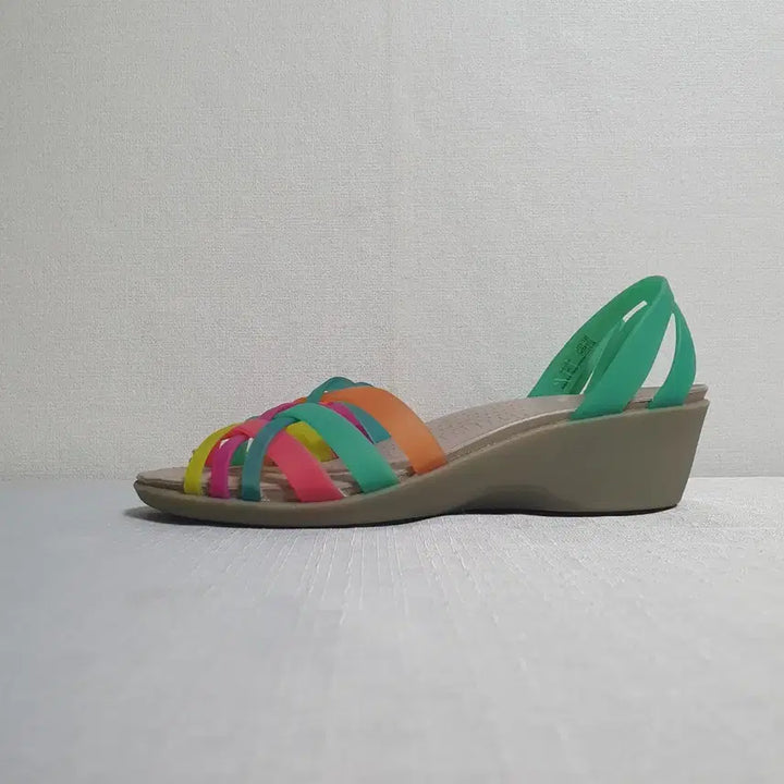 [BUNJANG] Crocs Mini Wedge Sandals Multi W5 / 220mm 크록스 후라체 미니 웨지 샌들 멀티 W5