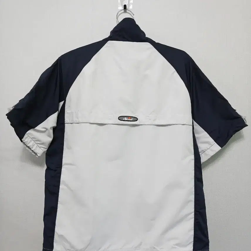[BUNJANG] ellesse Short Sleeve Windbreaker White Navy / 엘레쎄 반팔 바람막이 화이트 네이비