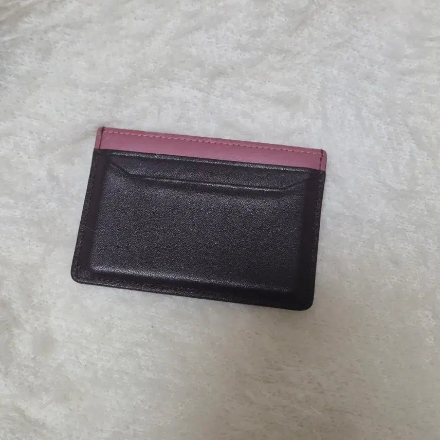 [BUNJANG] Carlyn Leather Card Wallet (Brown Pink) / 칼린 카드지갑 브라운핑크