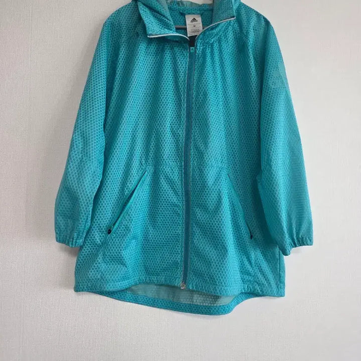 [BUNJANG] Adidas Aqua Blue Windbreaker Jacket M / 아디다스 아쿠아 블루 바람막이 자켓 M
