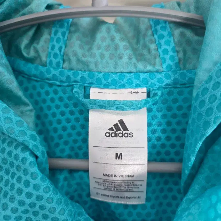 [BUNJANG] Adidas Aqua Blue Windbreaker Jacket M / 아디다스 아쿠아 블루 바람막이 자켓 M