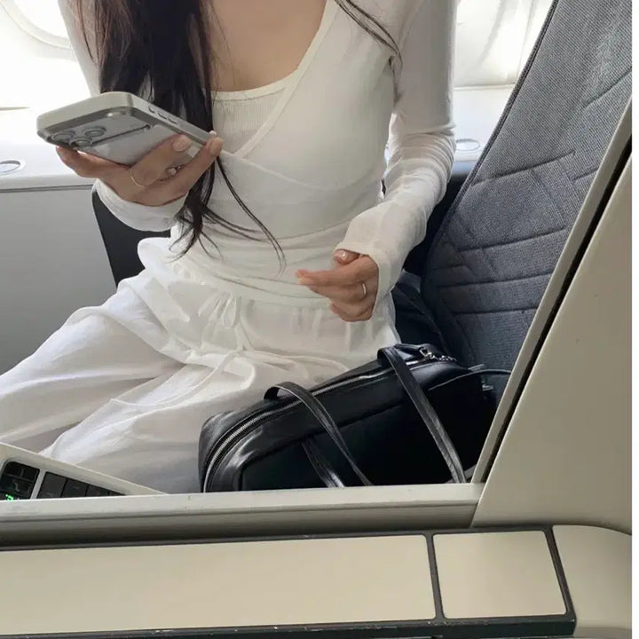 [BUNJANG] The Wish Leeds Lina Layered Ivory Set / 더위시 리즈 leeds Lina 리나 레이어드 아이보리 세트