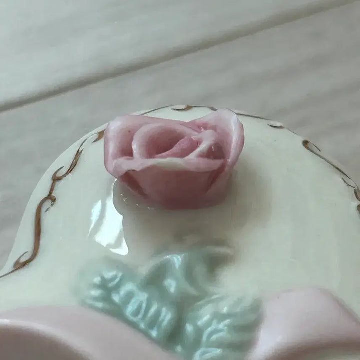 [BUNJANG] Vintage Lenox Rose Heart Trinket Dish / 빈티지 레녹스 하트 장미 트링켓