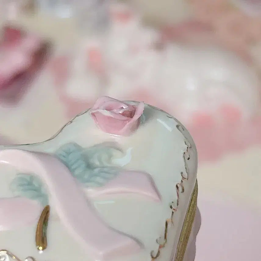 [BUNJANG] Vintage Lenox Rose Heart Trinket Dish / 빈티지 레녹스 하트 장미 트링켓