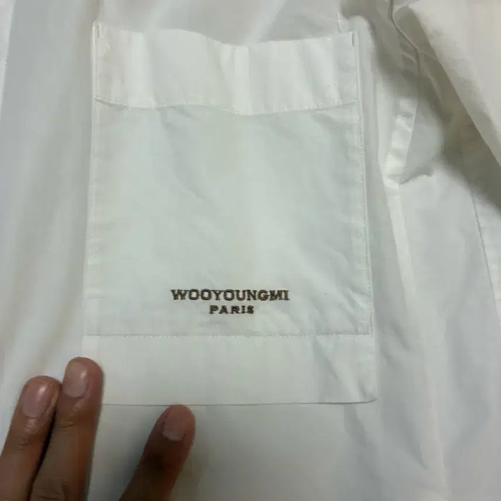 [BUNJANG] Wooyoungmi Rose Gold Square Tab Dress Shirt / 정품 48(105) 우영미 로즈골드스퀘어탭 드레스셔츠