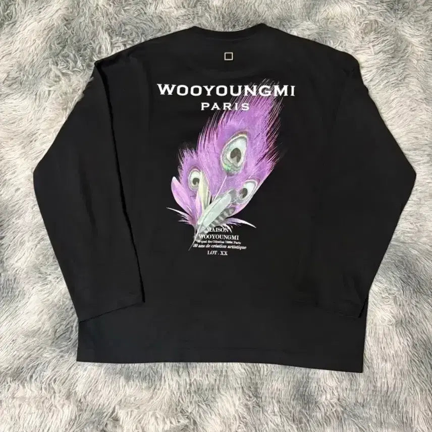 [BUNJANG] Woo Young Mi Feather Long Sleeve T-Shirt / [46] 우영미 깃털 롱슬리브