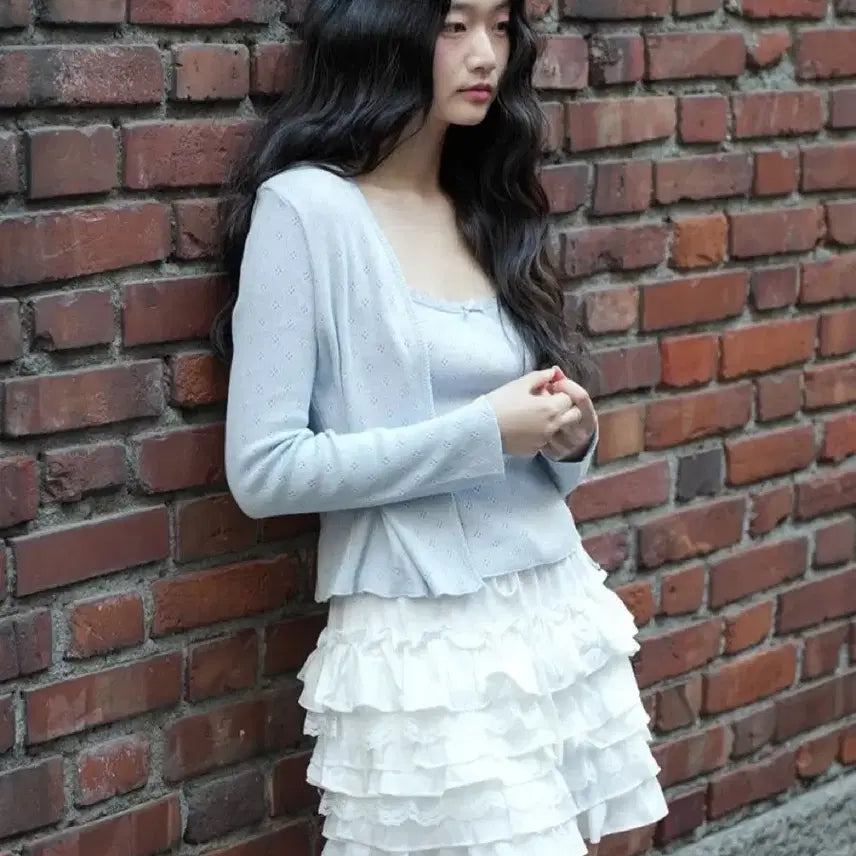 [BUNJANG] RA&amp;R Co. COMO Tiered Mini Skirt Pants Ivory / 미착용) 랭앤루 코모 캉캉 미니 스커트 팬츠 아이보리