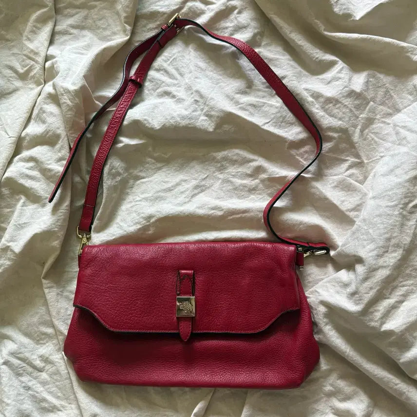 [BUNJANG] Mulberry Red Leather Shoulder Bag / 멀버리 가방 레드 크로스백
