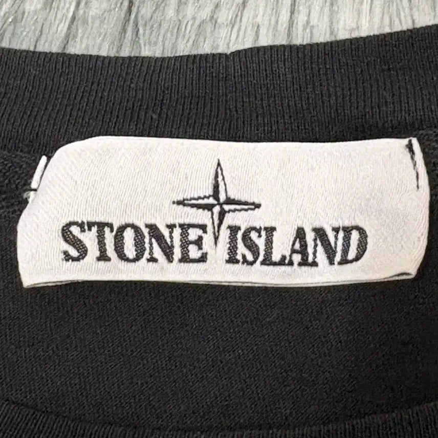 [BUNJANG] Stone Island Logo Short Sleeve T-Shirt Black / [M]스톤아일랜드 로고 반팔 블랙