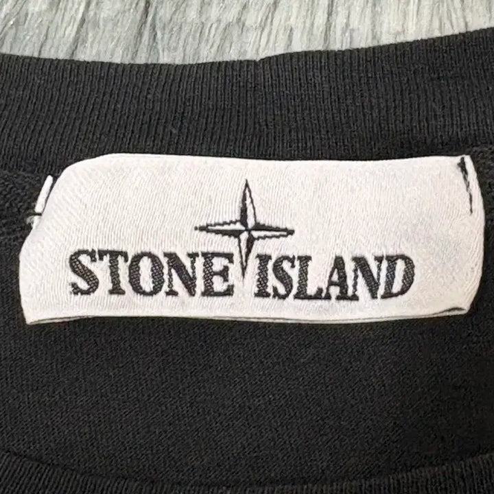 [BUNJANG] Stone Island Logo Short Sleeve T-Shirt Black / [M]스톤아일랜드 로고 반팔 블랙