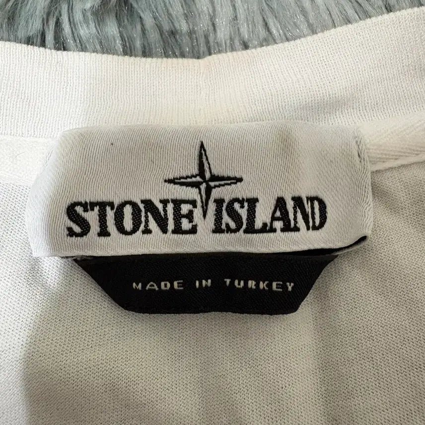 [BUNJANG] Stone Island Logo Short Sleeve T-Shirt White M / [M] 스톤아일랜드 로고 반팔 화이트