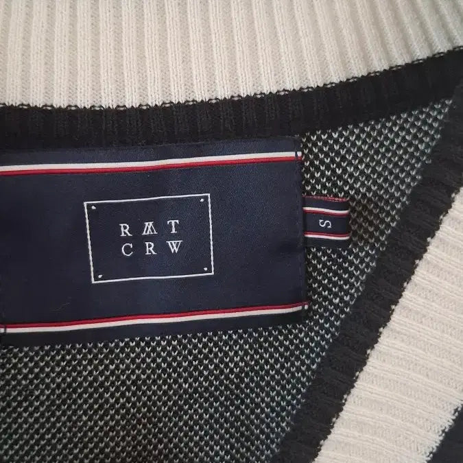 [BUNJANG] R&amp;T CLW Striped Short Sleeve Cardigan / R&amp;T CLW 스트라이프 반팔 가디건