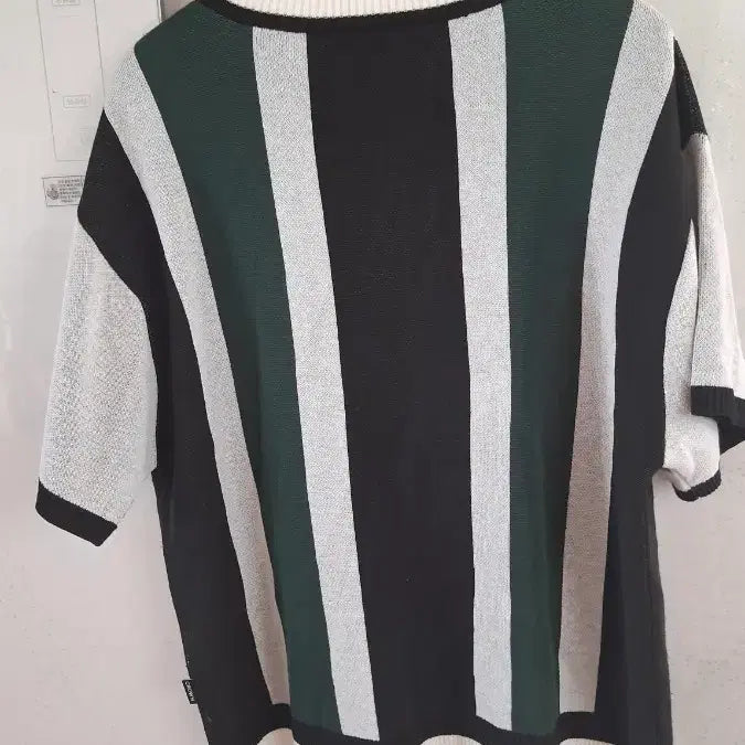 [BUNJANG] R&amp;T CLW Striped Short Sleeve Cardigan / R&amp;T CLW 스트라이프 반팔 가디건