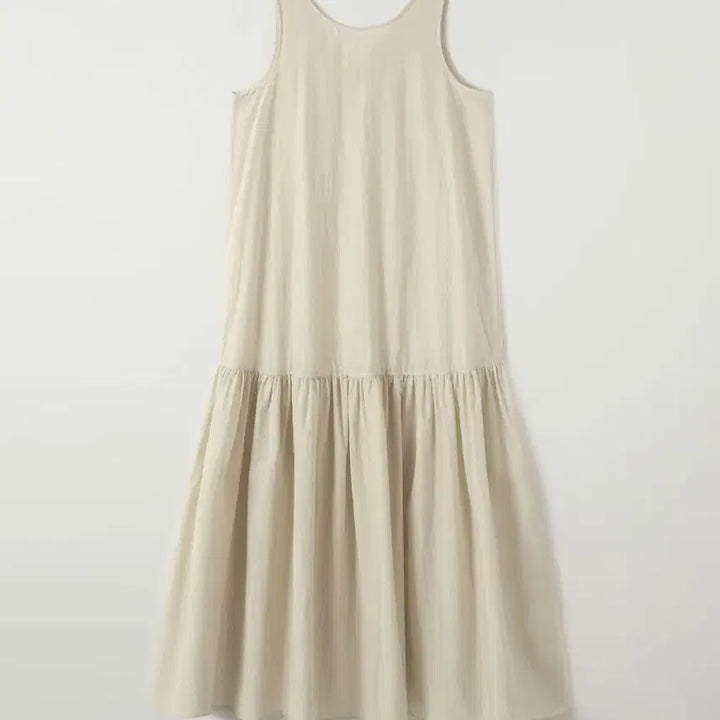 [BUNJANG] SIESIE Ruffle Hem Dress Cream / 시에 러플헴드레스 크림 F사이즈 롱기장