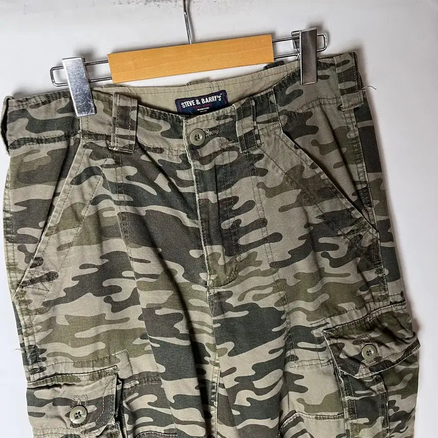 [BUNJANG] Steve And Barrys Camo Cargo Pants / [Steve And Barrys] 스티브앤베리 워크 카모 카고팬츠